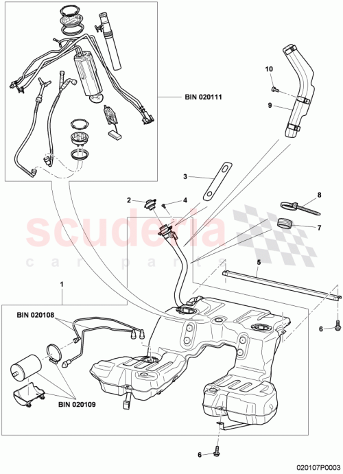 Part Diagram for Bentley 3W4 201 021 R