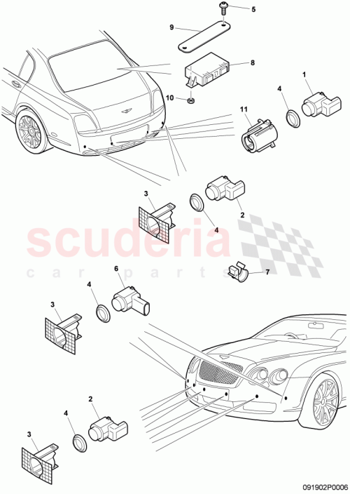 Part Diagram for Bentley 1S0 919 275 D