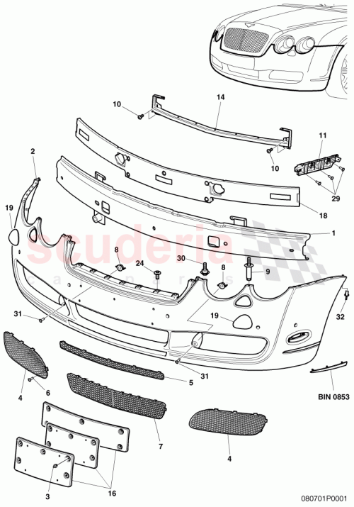 Part Diagram for Bentley 3W8 807 217 AS