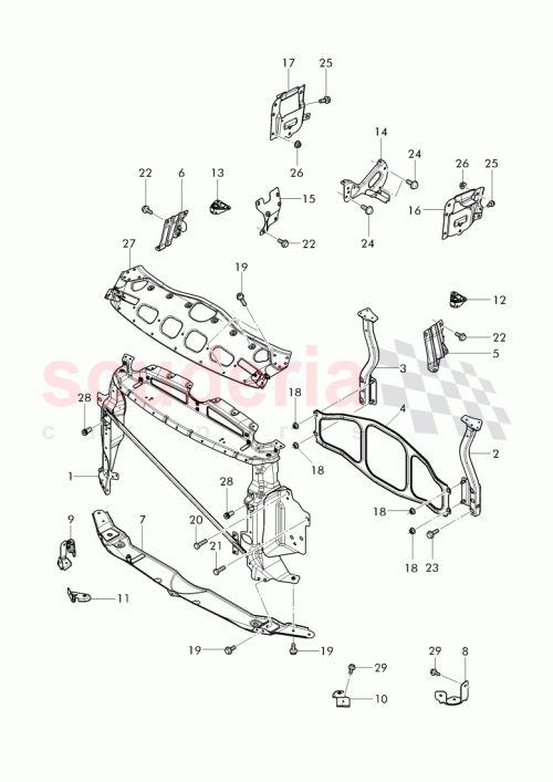 Part Diagram for Bentley 3W7 809 854 B