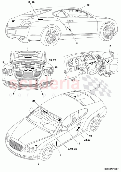 Part Diagram for Bentley 3W0 010 360