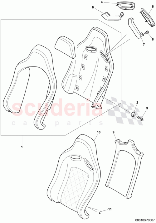 Part Diagram for Bentley 3W8882661
