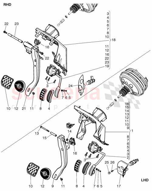 Part Diagram for Bentley 3W2723150C