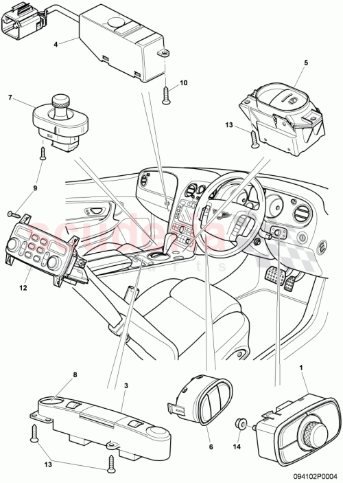 Part Diagram for Bentley 3W5959676E