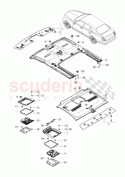 Part Diagram for Bentley 3Y4 868 725 A