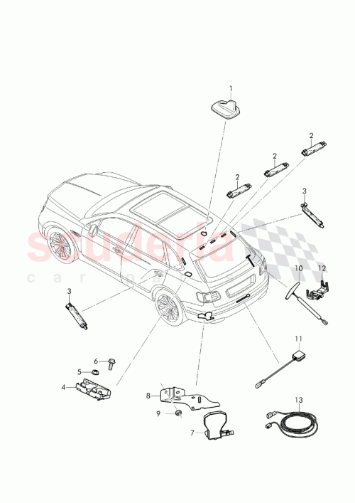 Part Diagram for Bentley 4M0 035 507