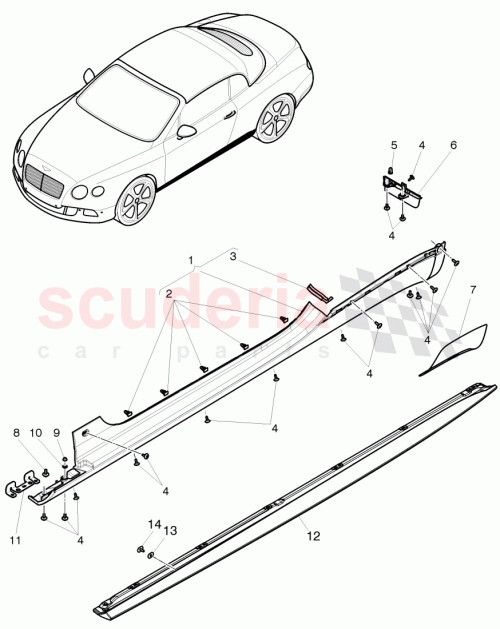 Part Diagram for Bentley 3W7 898 751
