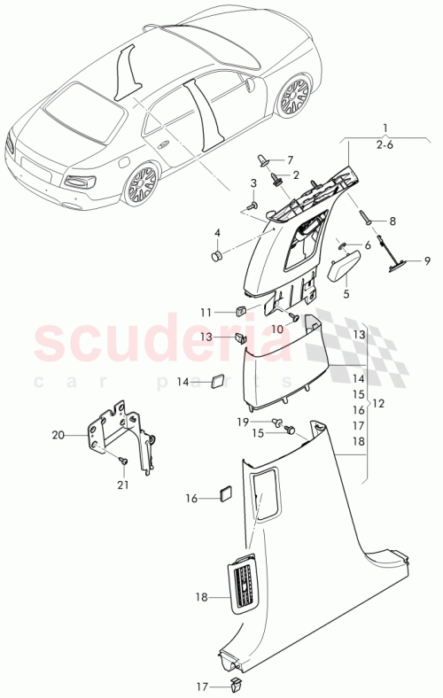 Part Diagram for Bentley 4W0 867 243