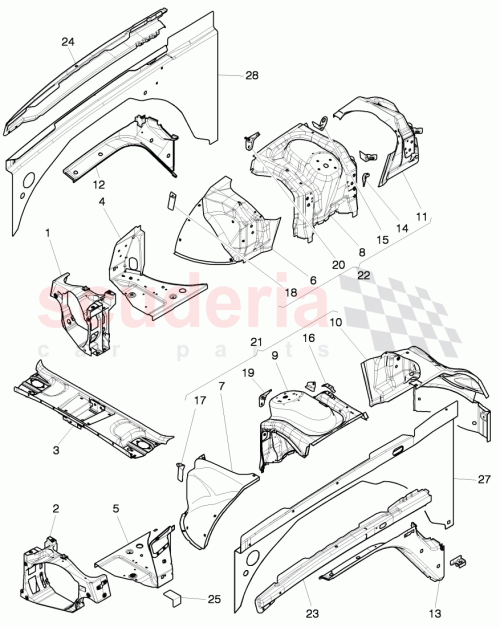 Part Diagram for Bentley 3Y0805475