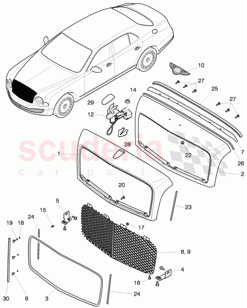Part Diagram for Bentley 3Y0853849