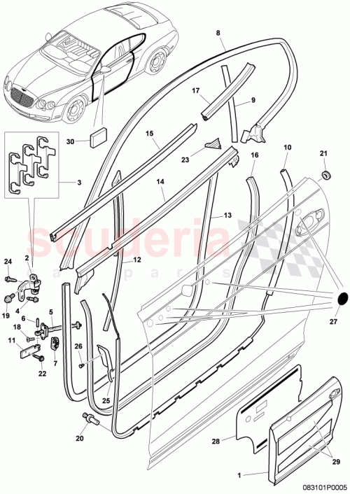 Part Diagram for Bentley 3W8867846