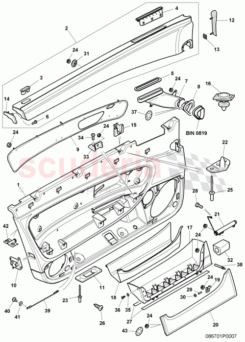 Part Diagram for Bentley 3W7867102