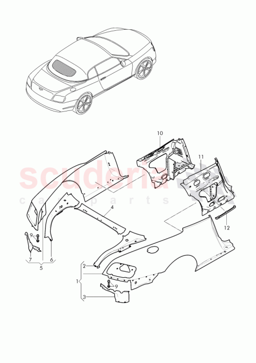 Part Diagram for Bentley 3W7 809 644 C
