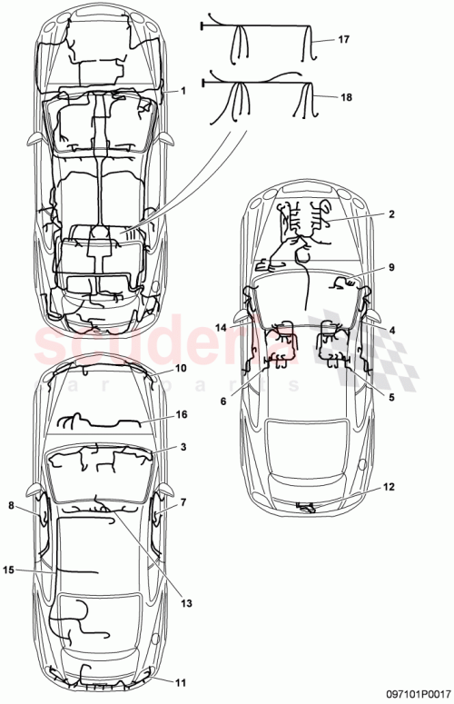 Part Diagram for Bentley 3W7971148