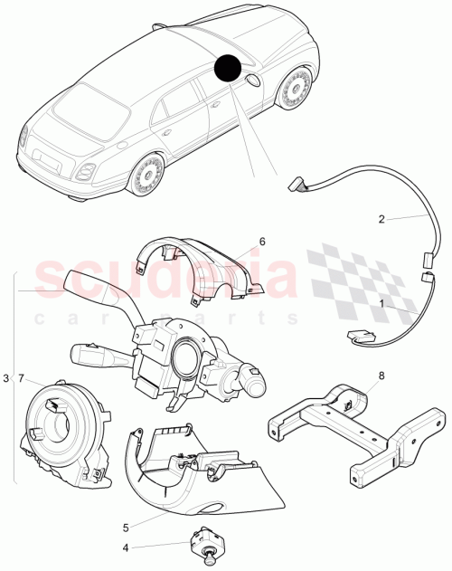 Part Diagram for Bentley 3Y0 953 508 C