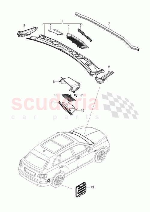 Part Diagram for Bentley 4M2 819 401 B