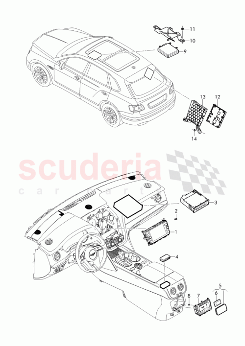 Part Diagram for Bentley 8V0 919 129 D