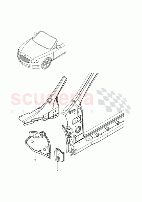 Part Diagram for Bentley 3D1 805 147 A