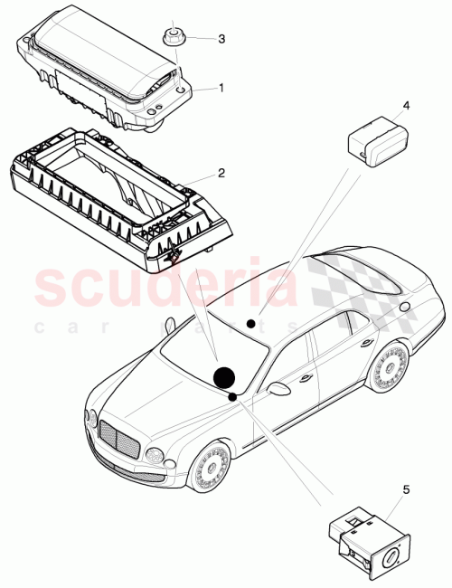 Part Diagram for Bentley 3Y0947355D