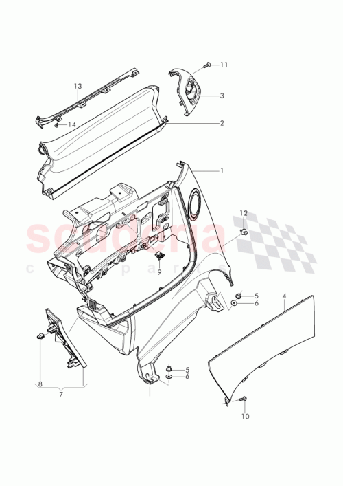 Part Diagram for Bentley 3W3 868 936