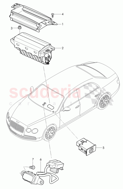 Part Diagram for Bentley 3W0880204G