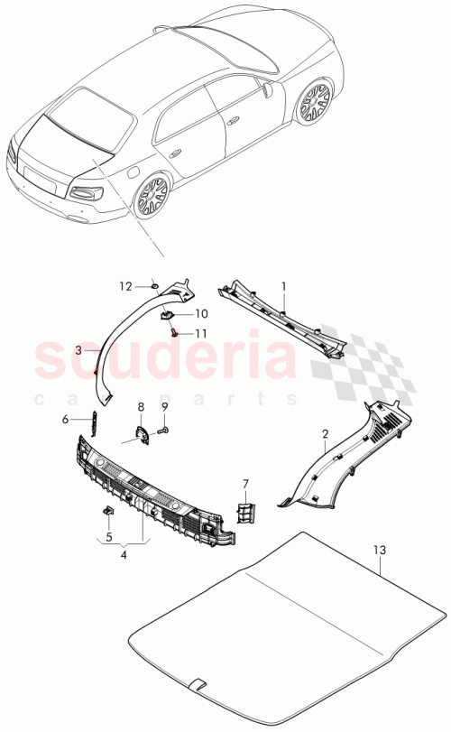 Part Diagram for Bentley 4W0 863 459 H