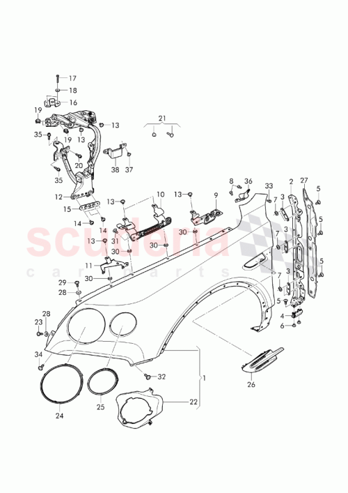 Part Diagram for Bentley 36A821018F