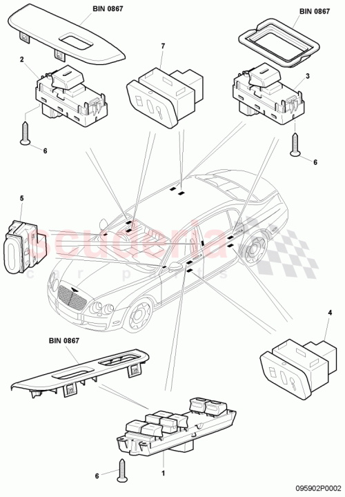Part Diagram for Bentley 3W0959858E