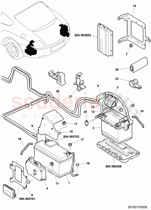 Part Diagram for Bentley 3W0915531