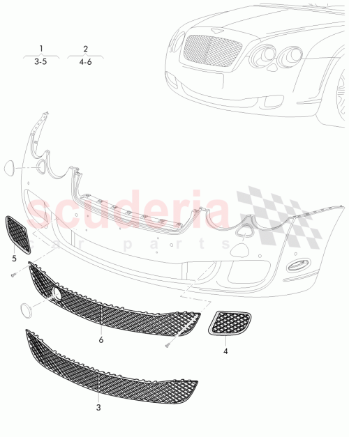 Part Diagram for Bentley 3W5 807 667 N