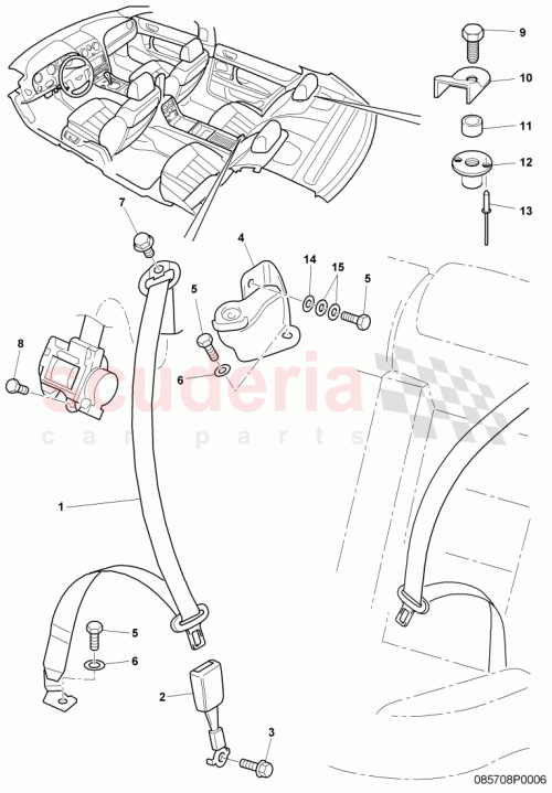 Part Diagram for Bentley 3W5857805