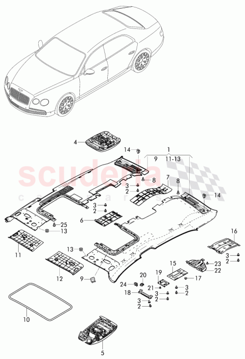 Part Diagram for Bentley 4W0 867 501 B