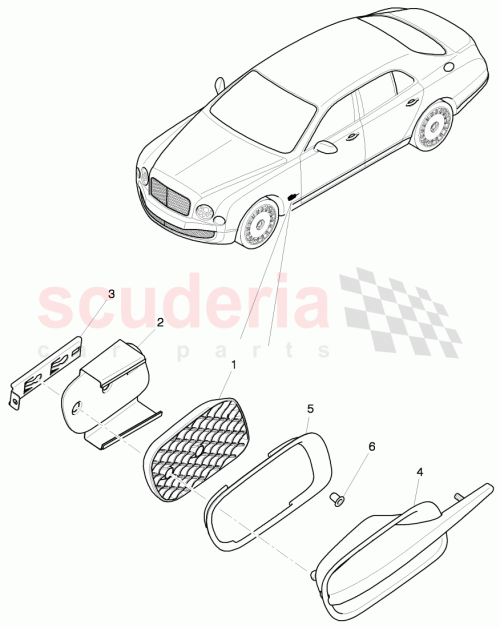 Part Diagram for Bentley 3Y5821539A