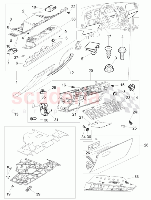 Part Diagram for Bentley 3W0857370