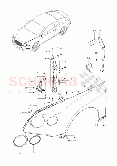 Part Diagram for Bentley 3W8 821 021 AQ
