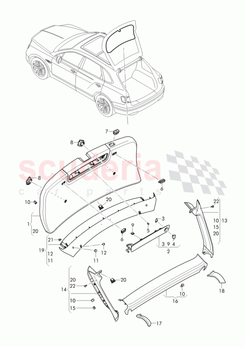 Part Diagram for Bentley 36A 867 973 D