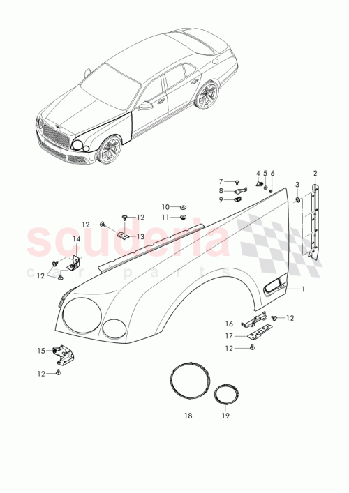 Part Diagram for Bentley 3Y0 821 288 A