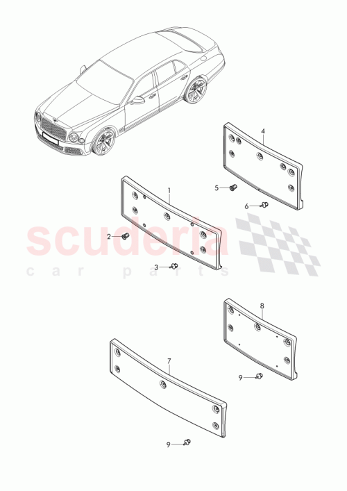 Part Diagram for Bentley 3Y0 807 287 E