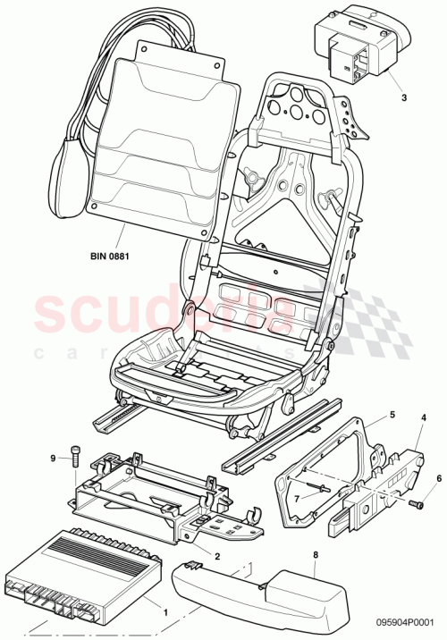 Part Diagram for Bentley 3W0959116C