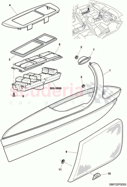 Part Diagram for Bentley 3W4867932A