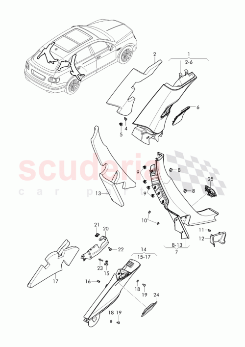 Part Diagram for Bentley 36A 867 765 A