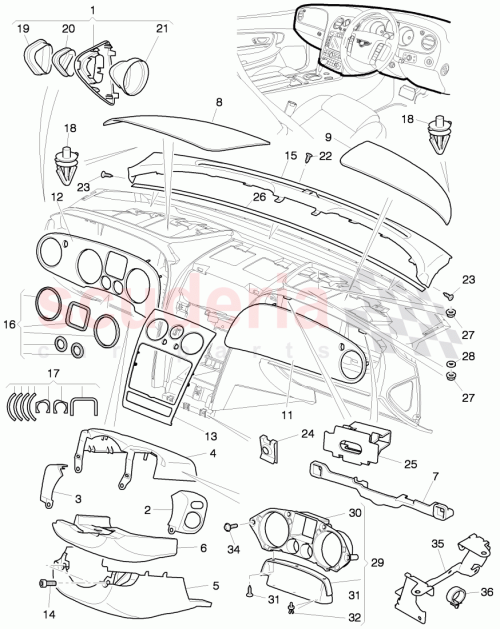 Part Diagram for Bentley 3W2857200K