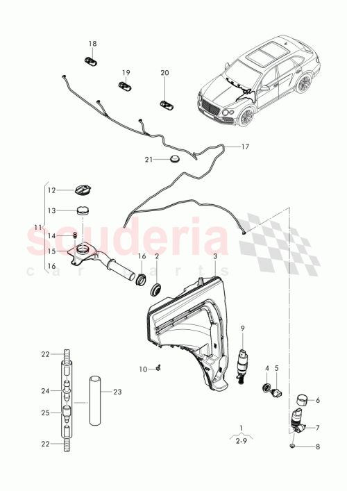 Part Diagram for Bentley 4M0 955 449 G