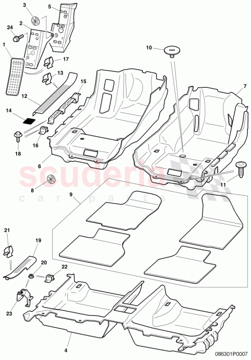 Part Diagram for Bentley 3W5863691R