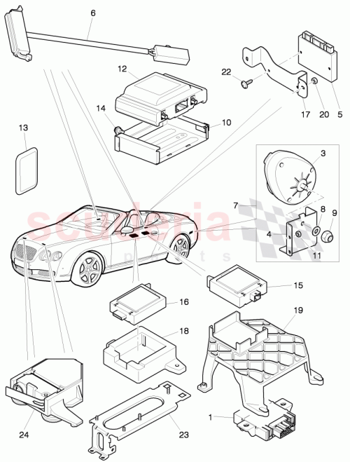 Part Diagram for Bentley 3W7937506A