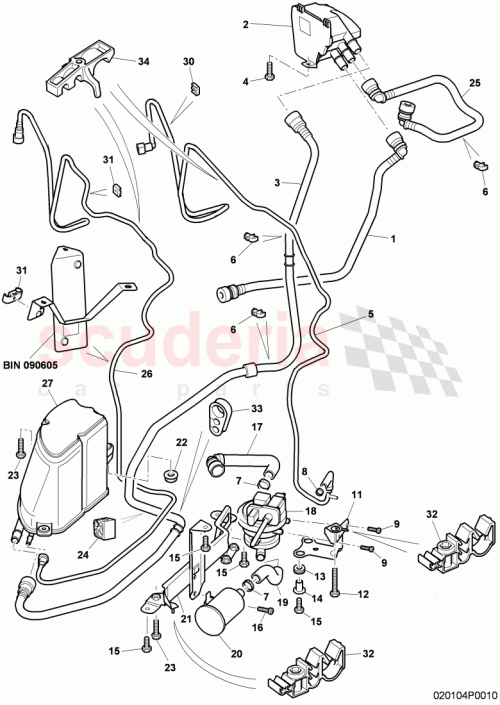 Part Diagram for Bentley 3W0971806