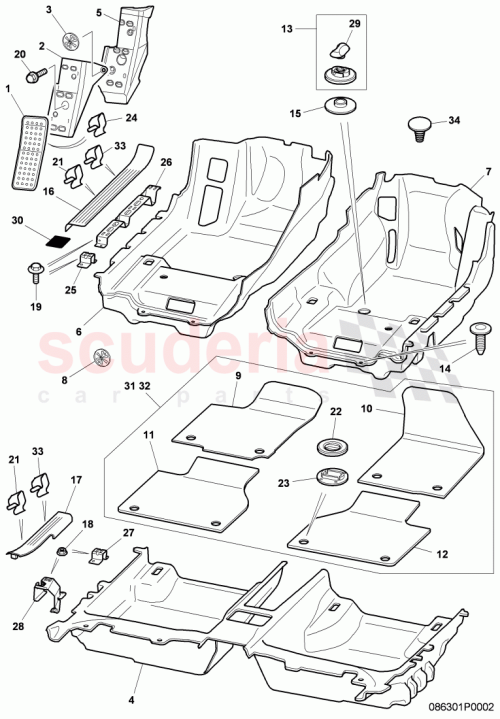 Part Diagram for Bentley 3W5863704L