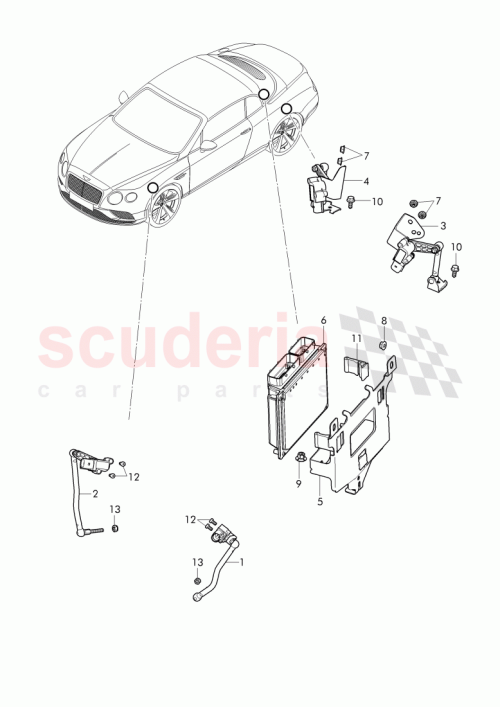 Part Diagram for Bentley 3W7 616 575