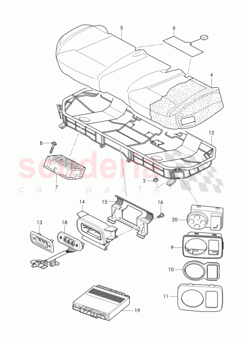 Part Diagram for Bentley 3W5886289