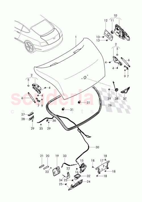 Part Diagram for Bentley 3W8 827 531 F